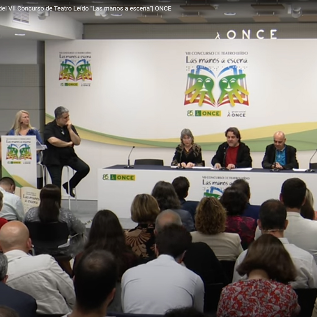 Captura de YouTube de la actuación de TEA3 en la entrega de premios de «Manos a escena» de la ONCE 2024